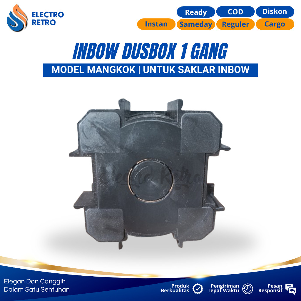 INBOW DUS HITAM 1 GANG BOX RUMAH SAKLAR TANAM INBOW DUS IB SAKLAR INBOW DUS KOTAK TANAM