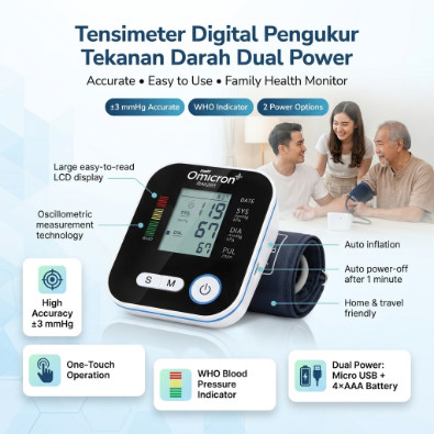 Tensi Tekanan Darah / Tensimeter Digital Bisa Cas /  Alat Tensi / Alat Ukur Tekanan Darah / Tensi me