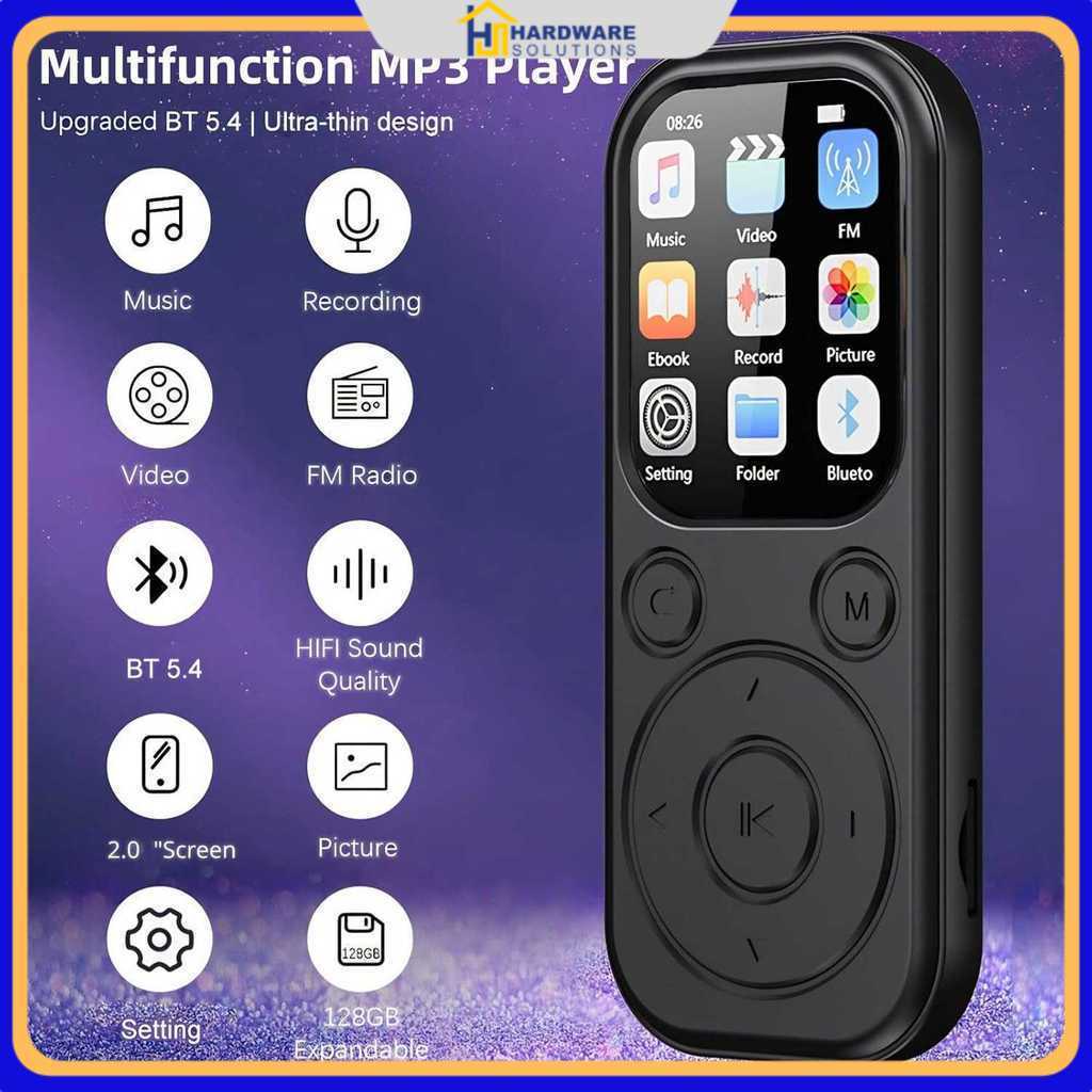 MP3 Digital Audio Player HiFi Bluetooth MP4 2 Inch 210mAh - SD-09