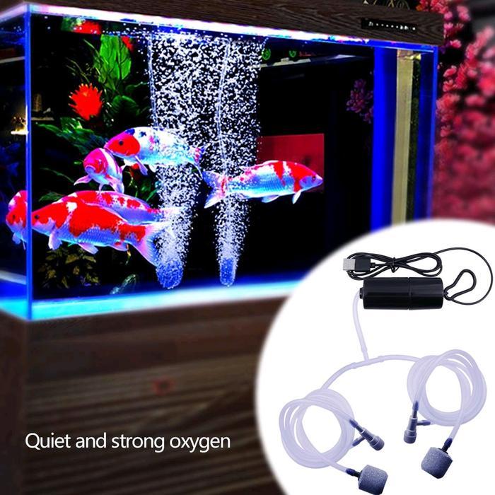Aerator aquarium 2 stone Aerator kolam Aerator air gelembung air - aerator 1 stone