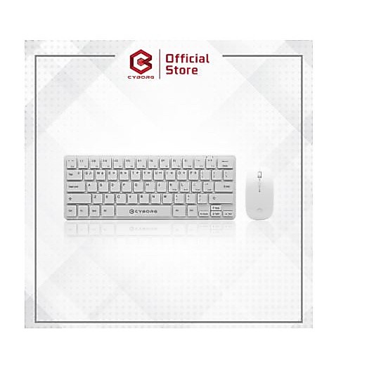 Keyboard mouse cyborg wireless 2.4ghz mini slim membrane tkl 64 keys 60% optical 3d combo bundle ckw