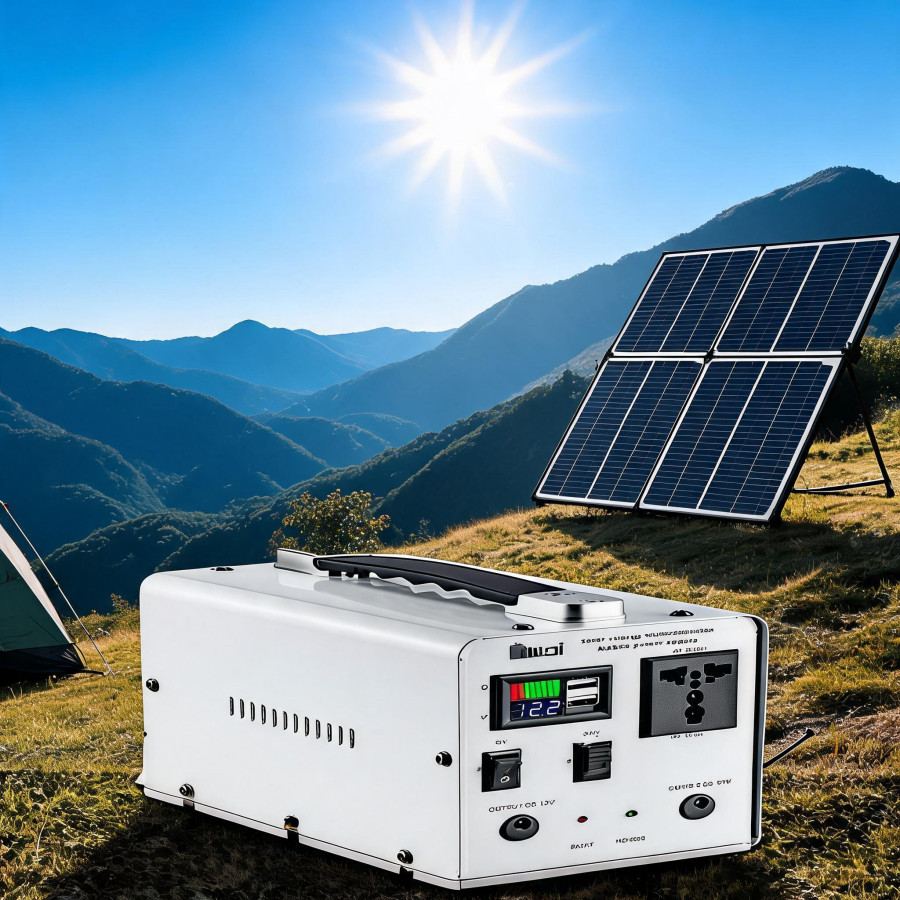PORTABLE SOLAR PANEL GENERATOR KIT PEMBANGKIT LISTRIK TENAGA SURYA LED
