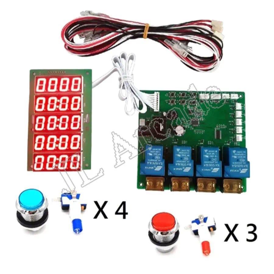 Coin Acceptor Selector Control Token for Venng Arcade Game Machine,Inbuilt Counter,4 Channel Timer B