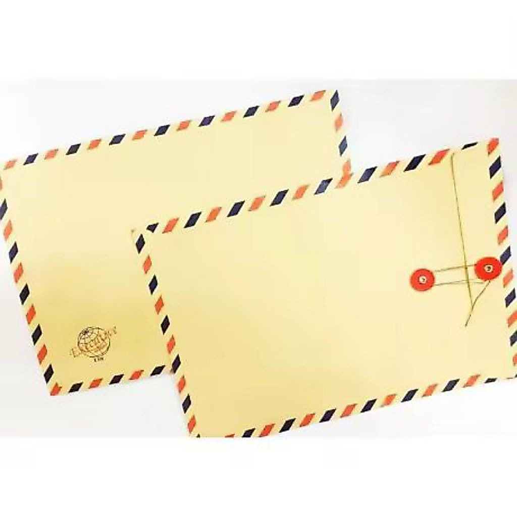 (10 Lembar)Amplop/Envelope/Surat Coklat Airmail/Air Mail Tali E311 F4 || Amplop Surat lamaran kerja