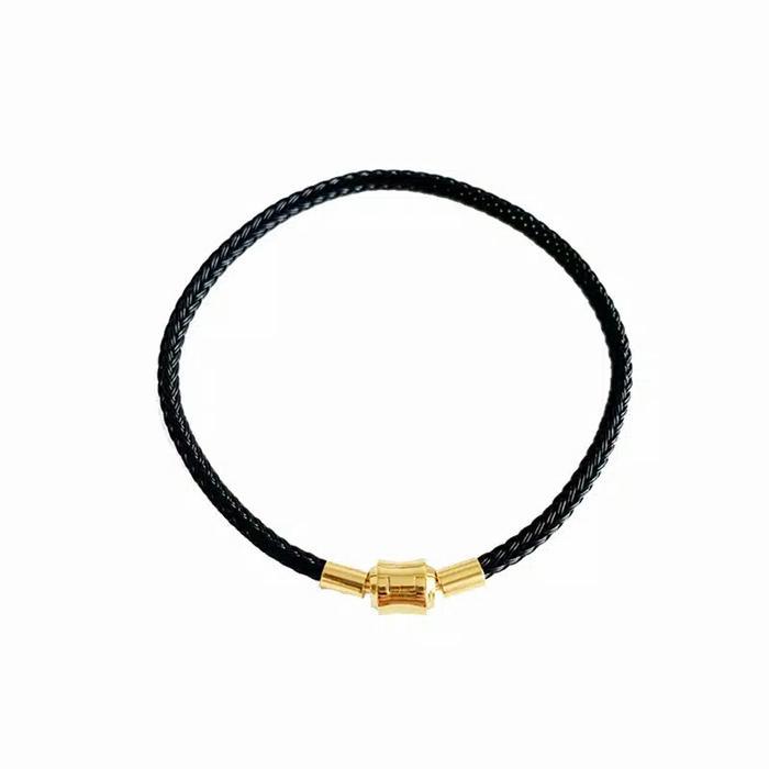 [ READY NEW ] Bahan Gelang emas Tali Kawat emas Liontin Huruf - Hitam