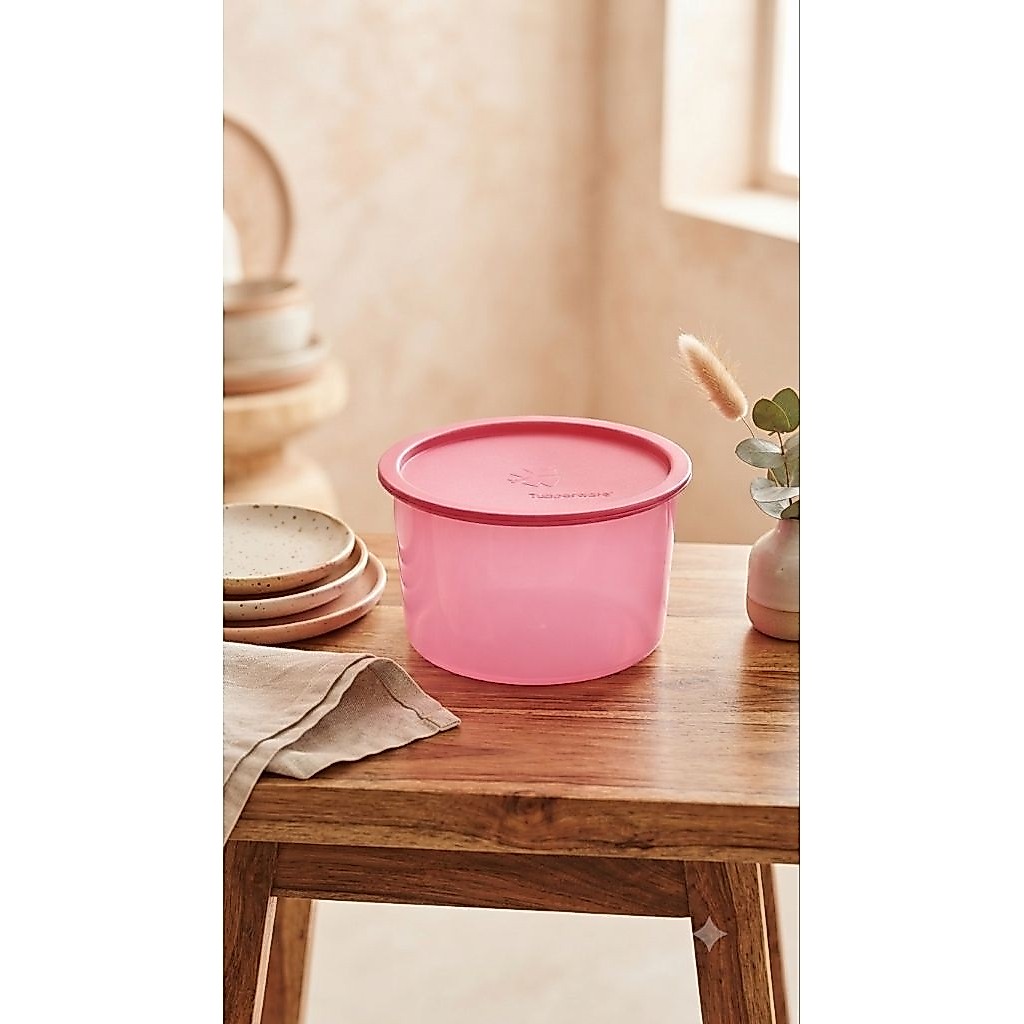 Tupperware One Touch Canister Purple Pink - 600 ml - toples one touch tupperware new @S