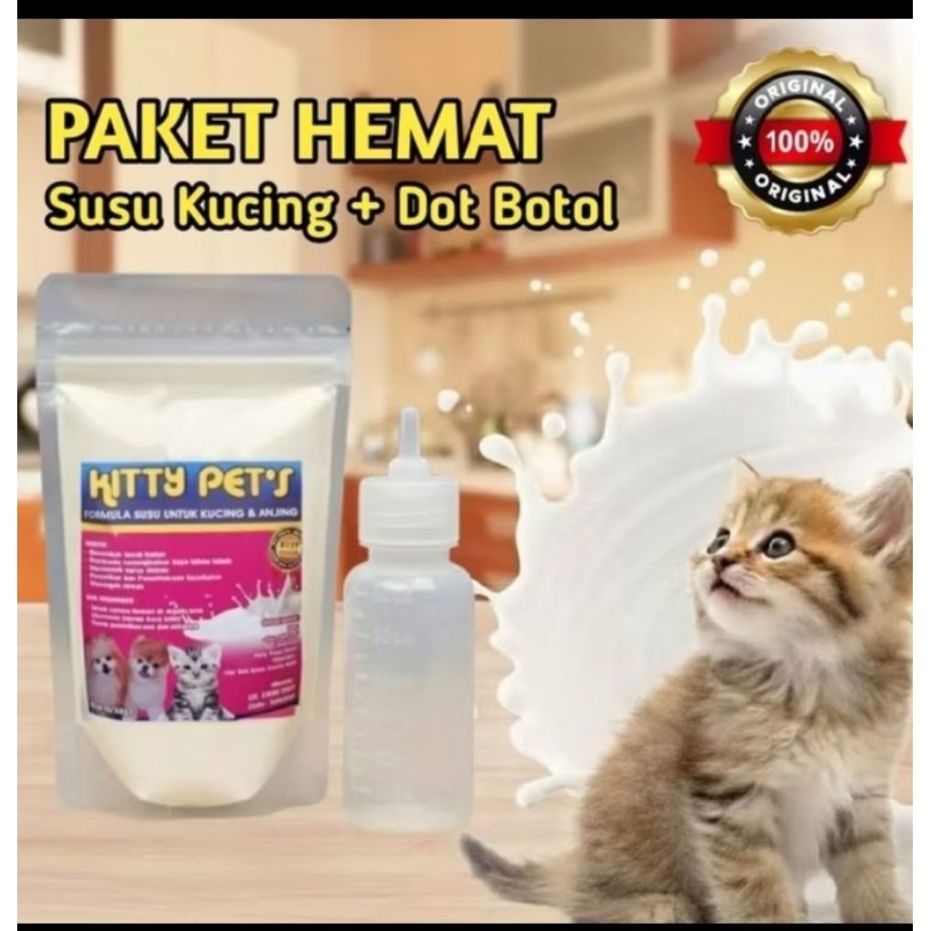 Dot Kucing + Susu Kucing Baru Lahir 100gr