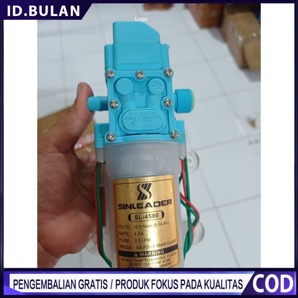 Pompa DC Dinamo Sprayer elektrik Sinleader Transparant 4949 - Otomatis Bertekanan tinggi