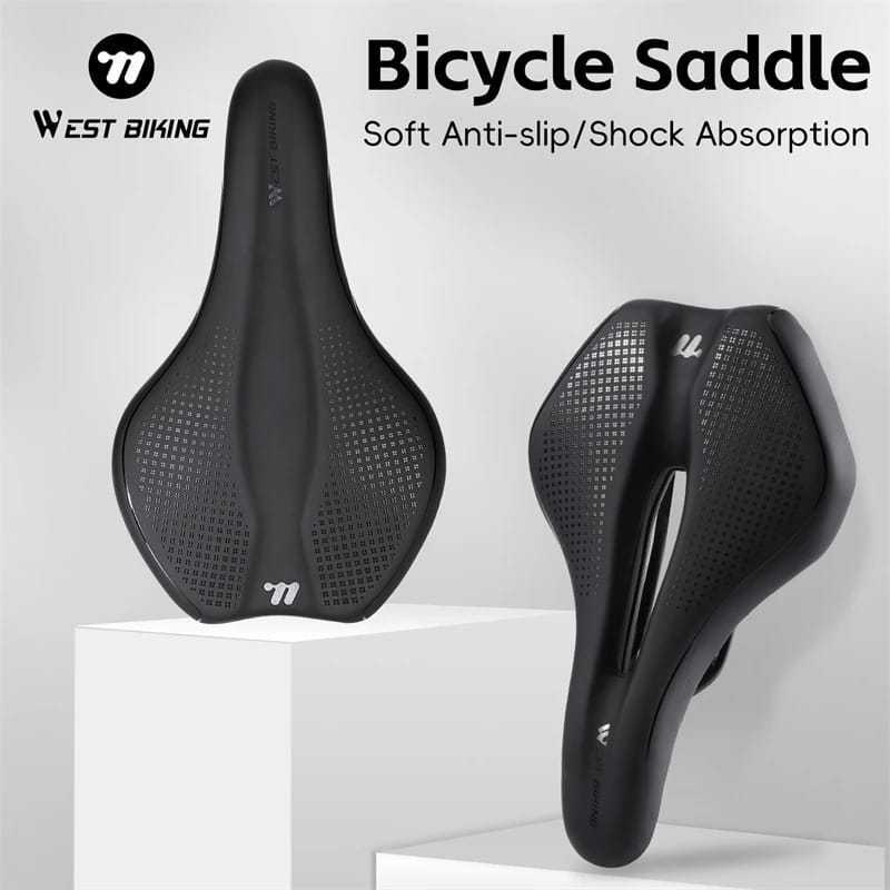 Foto West Biking Saddle Sadel Soft Seat Cushion PU Leather Lebar nyaman untuk Sepeda