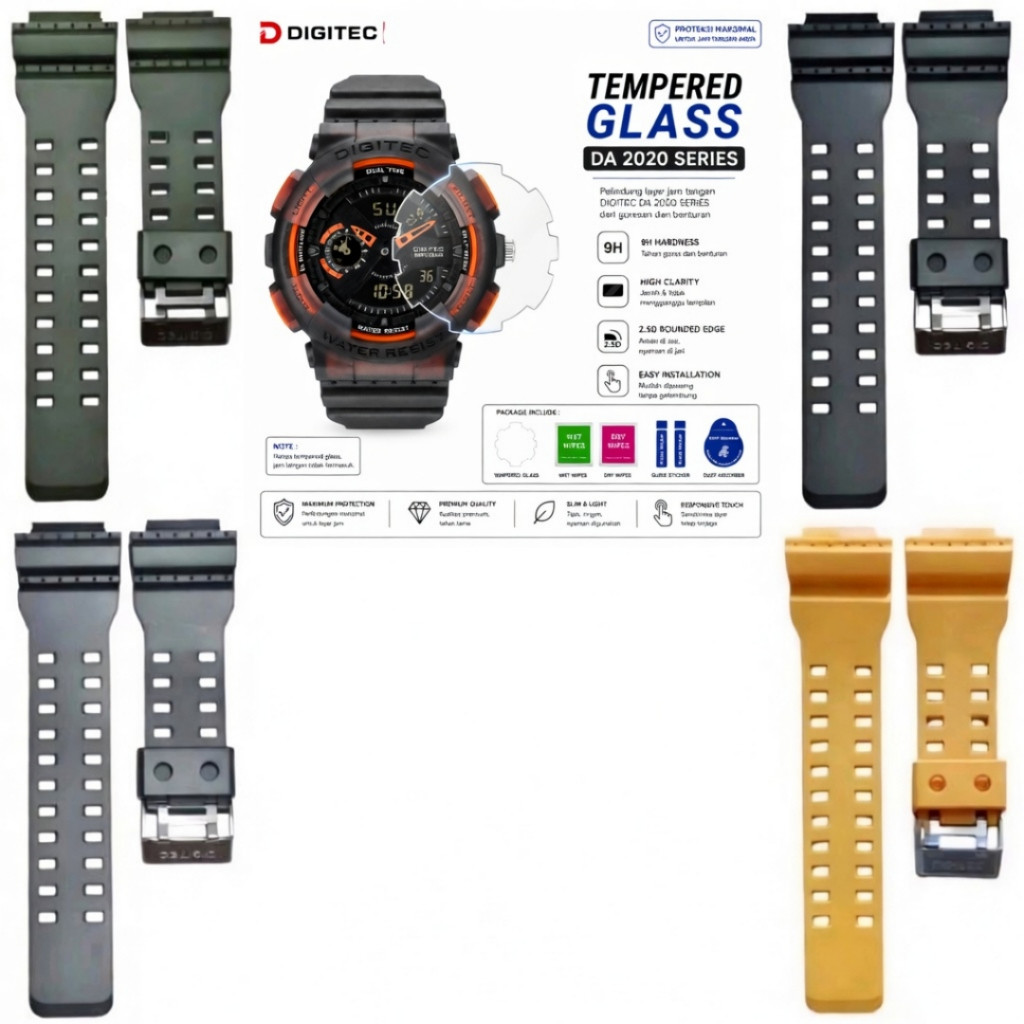 Tali Jam Tangan Digitec 2020 Strap Rubber Digitec DG 2020 DG-2020