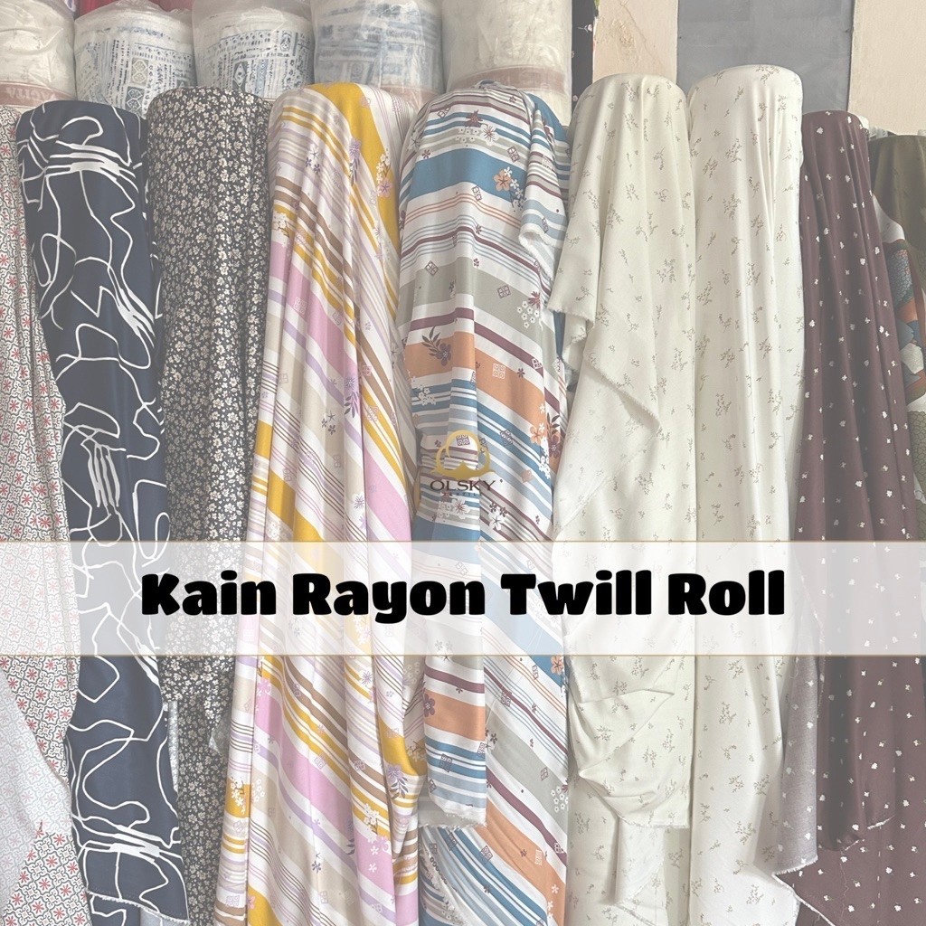 Kain Rayon Twill Motif Rollan