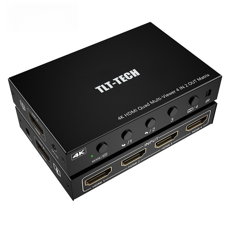4K HDMI 4X2 Multi-viewer 4 In 2 Out HDMI multiviewer Seamless Switcher 4 picture HDMI Multiviewer 1 