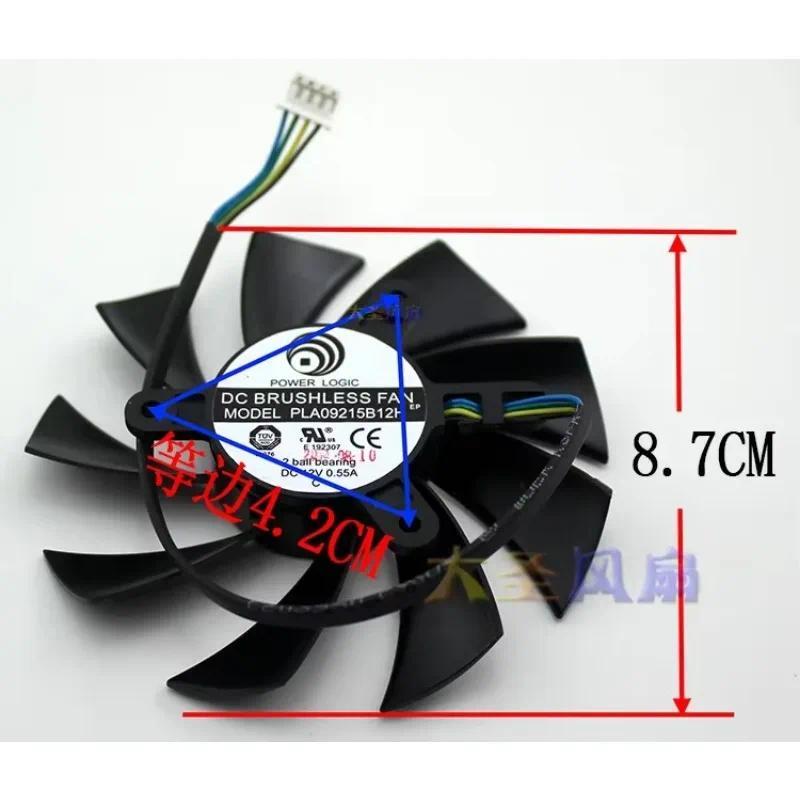 VGA Cooler Fan For MSI N450GTS N460GTX N560GTX N460GTS 570 R6790 580GTX HD6870 PLA09215B12H 87mm 12V