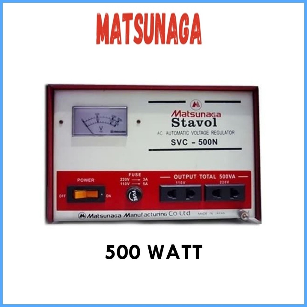 Stabilizer Matsunaga 500 Watt AVS500XE Listrk 500VA WBS