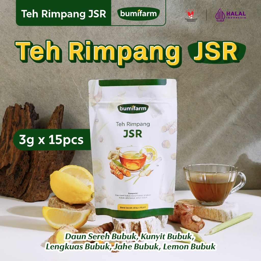 SM TEH RIMPANG JSR BUMIFARM/ RESEP SEHAT JSR / RAMUAN JSR / REMPAH JSR / PENURUN BERAT BADAN / JAMU 