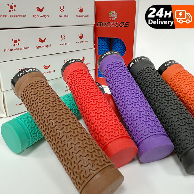 BUCKLOS Handgrip Sepeda Handgrip Lipat Karet Tebal Ergonomis Grip Stang Untuk MTB BMX Bersepeda Prof