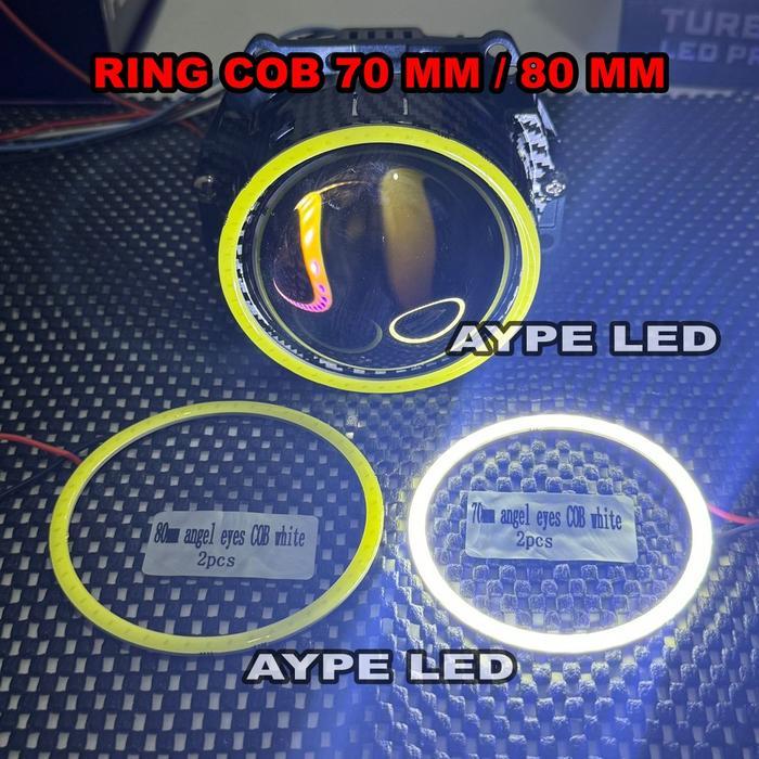 PROMO SATUAN RING COB / AE COB ANGEL EYES 80MM 70 MM 2.5 INCH / 3 INCHI PNP WHITE CRYSTAL HIGH QUALI