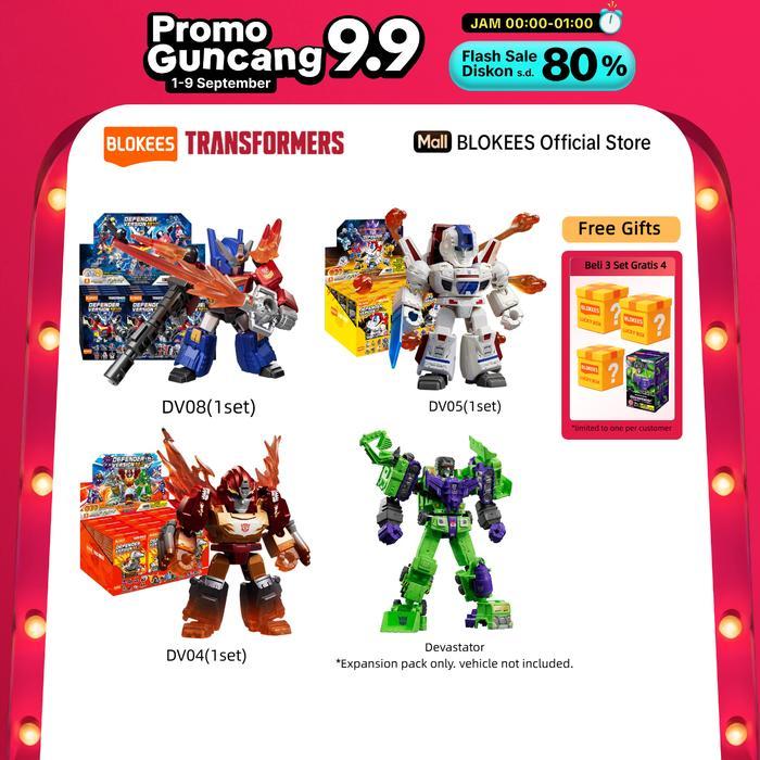 TLS [Beli 3 Gratis 4] Blokees Transformers Devastator &  Defender Version Devastator Combining Acces