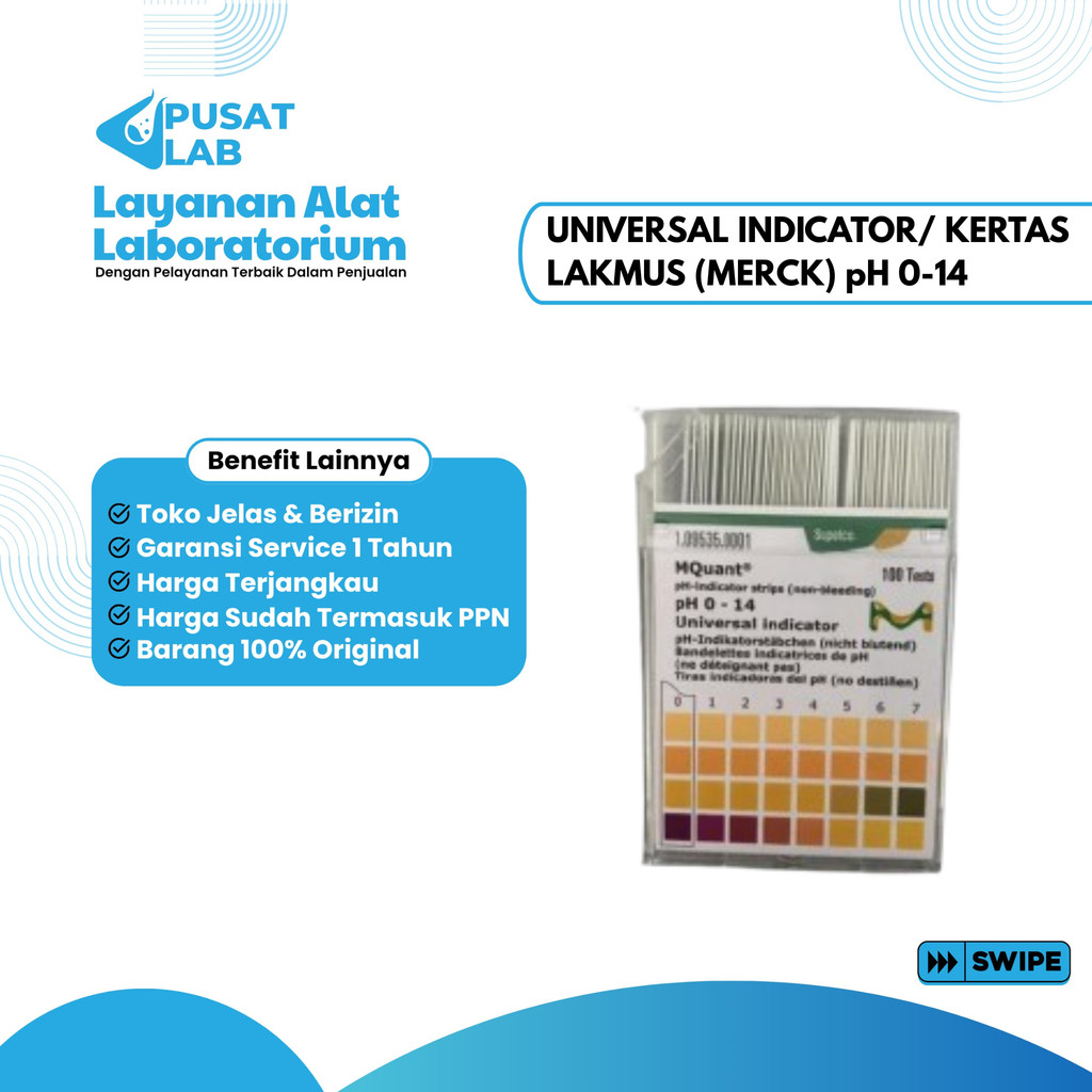 UNIVERSAL INDICATOR/ KERTAS LAKMUS (Merck) pH 0-14