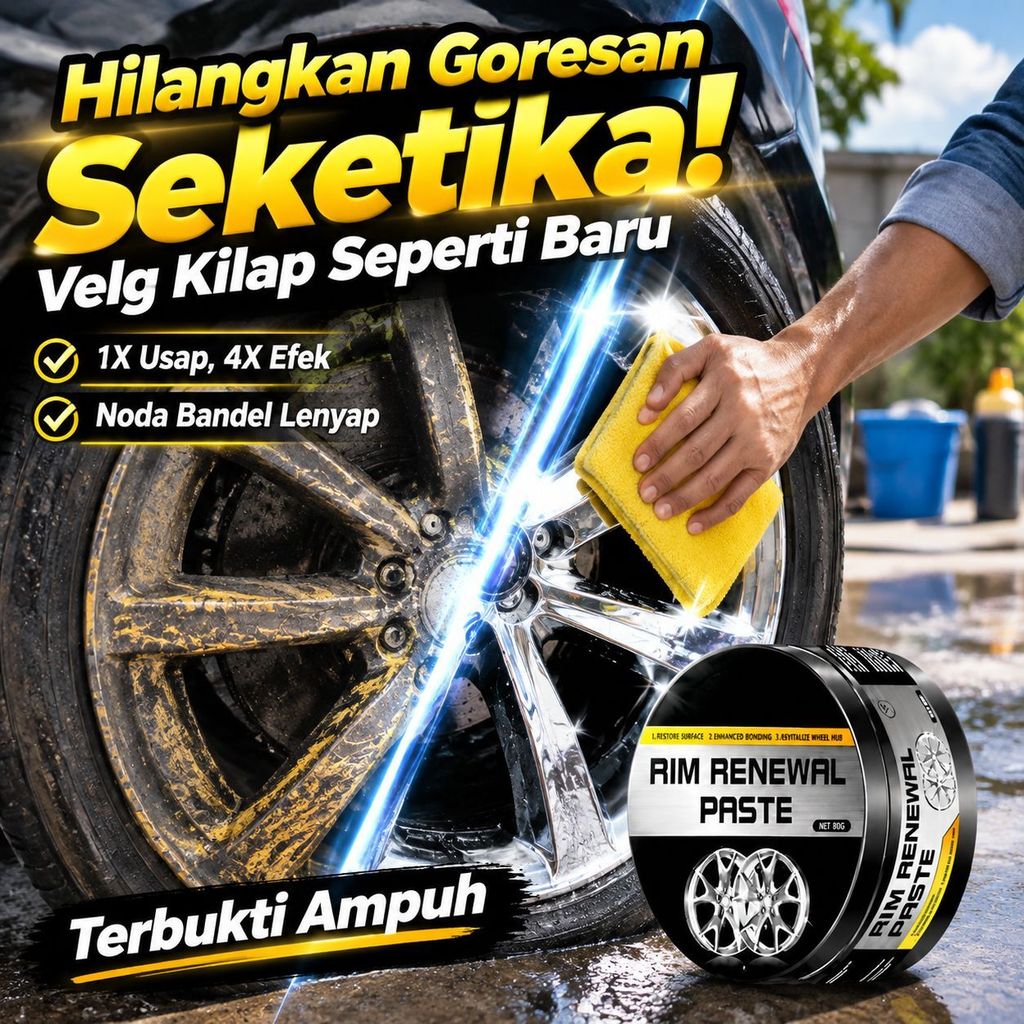 Kirim dalam 24 jam/Pasta Poles Mobil/Penghilang Baret/Krim Poles Velg/Restorasi Velg/Polish Velg Mob