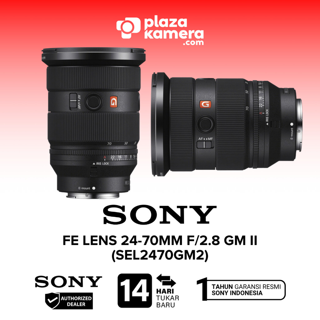 Sony FE 24-70mm f/2.8 GM II SEL2470GM2 Lensa Zoom G Master Teringan 695g XD Linear Motor Full Frame