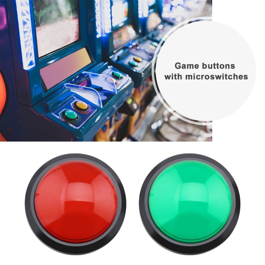60mm Tombol Cembung Sedang Arcade Push Button Arcade Dingdong Push On Button Dengan Lampu