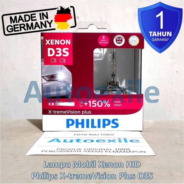 Philips Xtreme Vision Plus HID D3S Lampu Audi A3 A4 A5 A6 Jaguar XJ Range Rover Evoque Sport Tiguan 