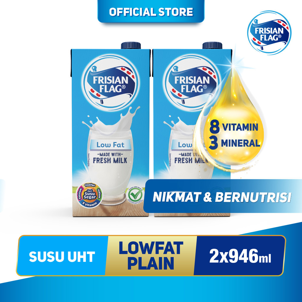 

Frisian Flag Family UHT Low Fat 946 ml x 2 pcs