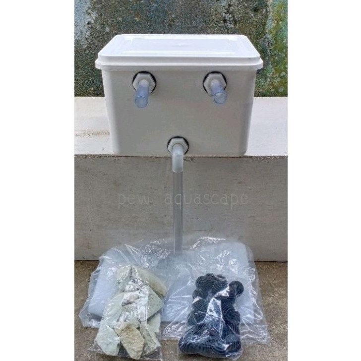 ember filter kolam ikan aquarium lengkap media filterCOD