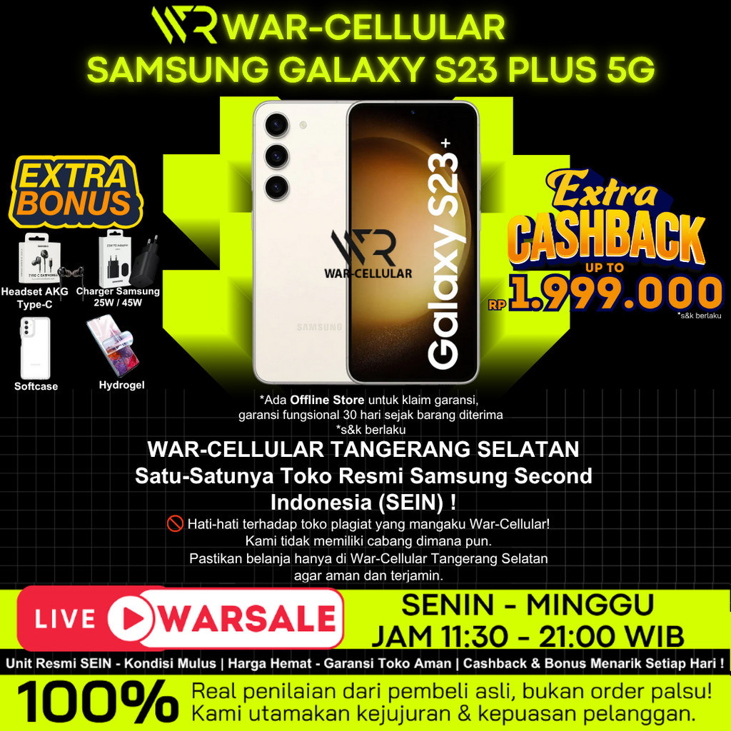 SEIN | SAMSUNG GALAXY S23 PLUS 5G 8/512GB 8/256GB | S23+ SECOND RESMI INDONESIA