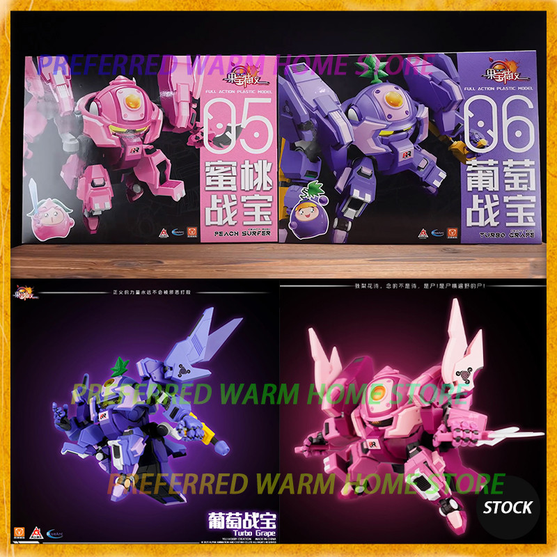 In Stock YI LI CHUANG WAN FRUITY ROBO Peach Surfer Turbo Grape Berry Hunter Assembling Model Toys Fr