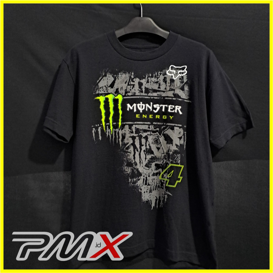 Kaos Anak Fox Monster RC Replica Tinseltown Black Original T Shirt Youth Racing Edition