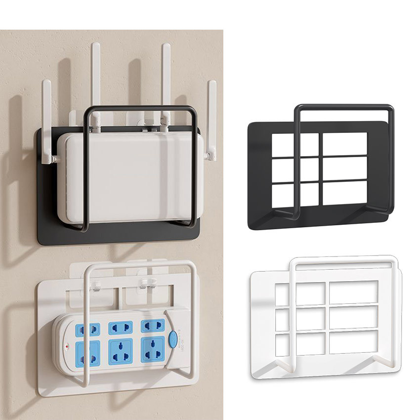 Rak Gantung Dinding Router WiFi & STB – Rak penampung anti karat untuk router, modem dan set-top box