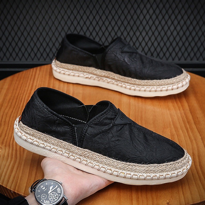 Slip-On Fisherman Shoes/Hand-woven Men's Shoes Summer Breathable Casual Shoes