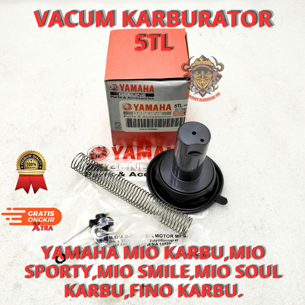 VACUM KARBURATOR MIO 5TL VAKUM KARBU MIO SPORTY ,MIO SMILE ,MIO SOUL KARBU ,FINO KARBU ASLI ORIGINAL
