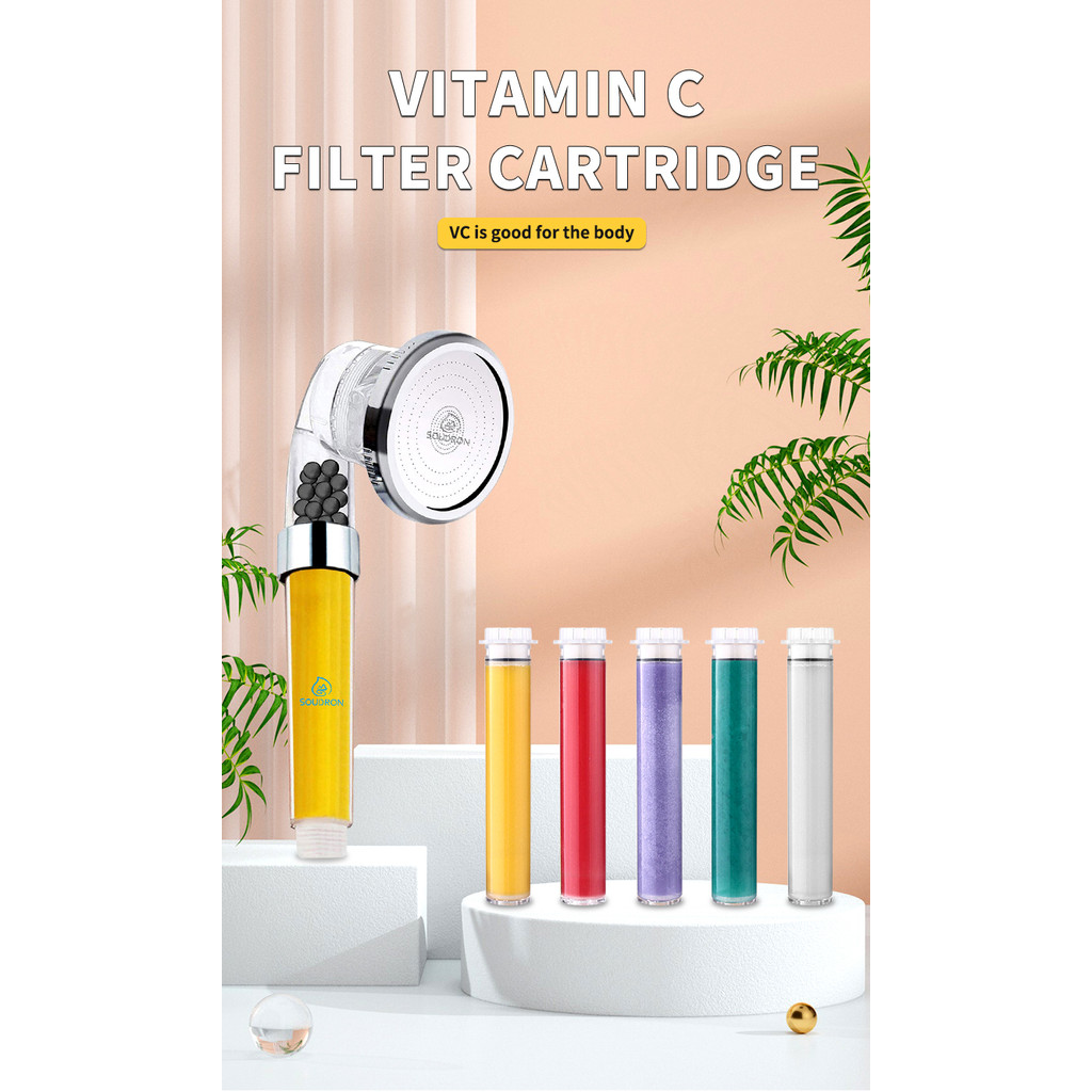 Aroma Scent Flter Replacement Ofshower Head Handhold Vitamin CLemon Rose Jasmine Mint Lavender Cartr