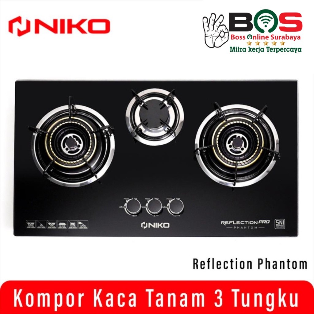 Niko Kompor Kaca Tanam Niko Reflection Pro Phantom Kompor Niko 3 Tungku