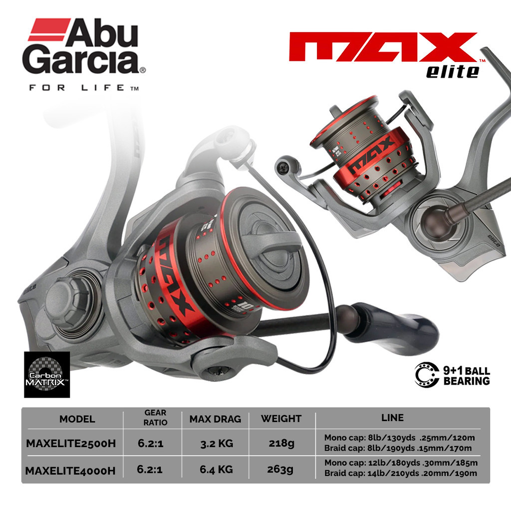 Reel Abu Garcia MAX ELITE 9+1BB - Reel Spinning