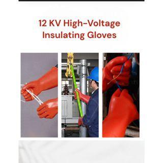 safety insulated glove tekanan tinggi 12 kv / sarung tangan anti listrik 12kv