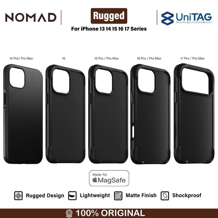 IpStore70 Case for iPhone 13 14 15 16 17 Pro Max Mini Nomad Rugged Leather MagSafe Hybrid Casing - B