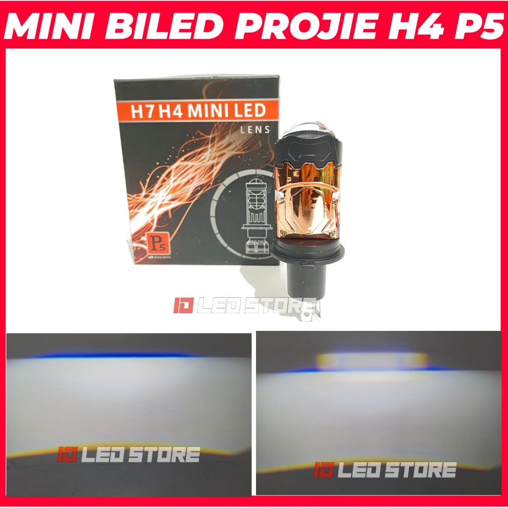 Lampu Led H4 P5 Mini Projector mini biled plus kipas pendingin