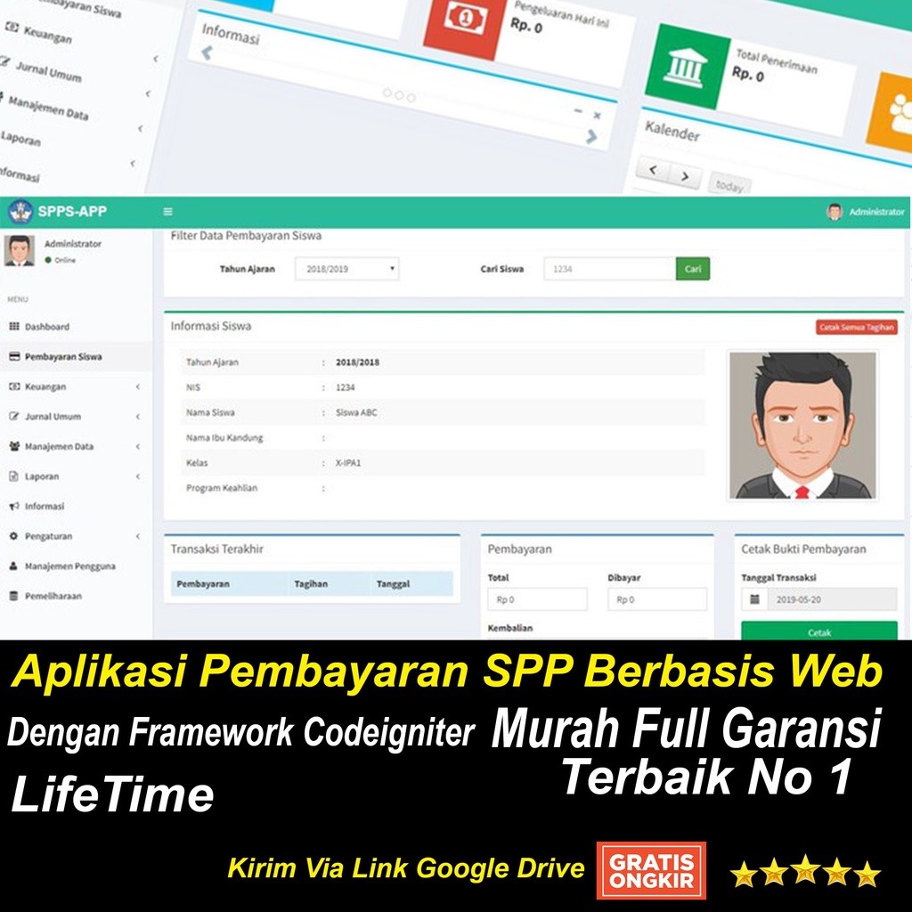 Aplikasi Pembayaran SPP Berbasis Web Dengan Framework Codeigniter