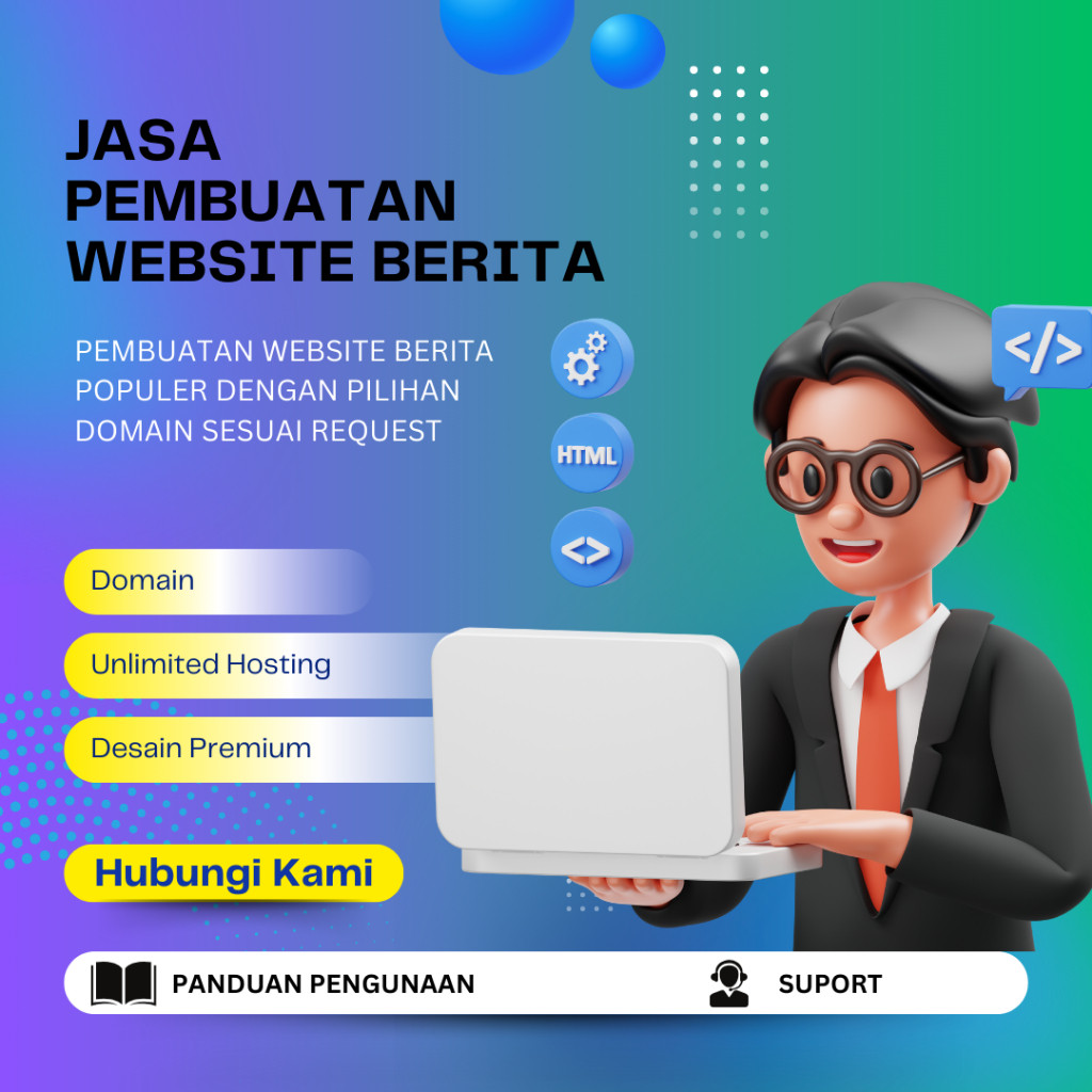 Jasa Pembuatan Website Berita Domain .com/ .net/ .org/ .id/ .co.id