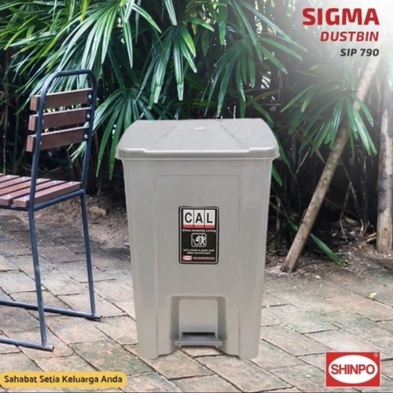 (KHUSUS GOJEK) TEMPAT SAMPAH INJAK SHINPO SIP 790 TONG SAMPAH KOTAK SAMPAH INJAK 70 LITER