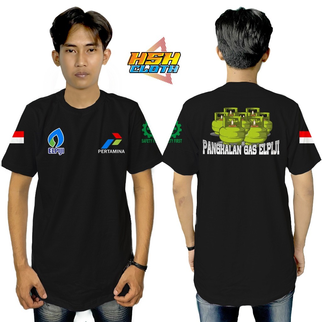 Baju Kaos Distro Pertamina Elpiji Pangkalan GAS 3kg Perusahaan Bisa Custom -FHA