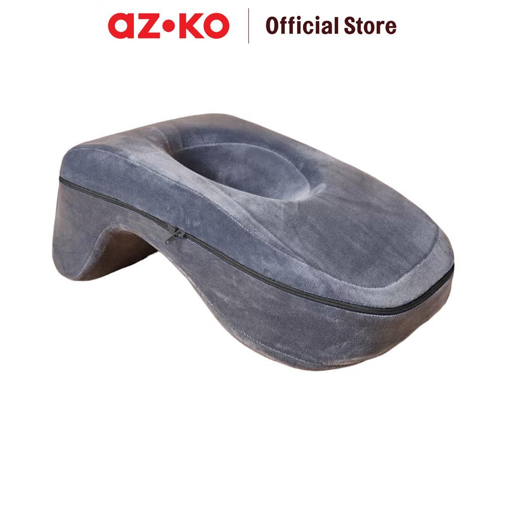 AZKO Sleeplite 36X23 cm Bantal Tidur Memory Foam 2 In 1 - Abu-Abu Pillow Napping Bantal Empuk Perlen