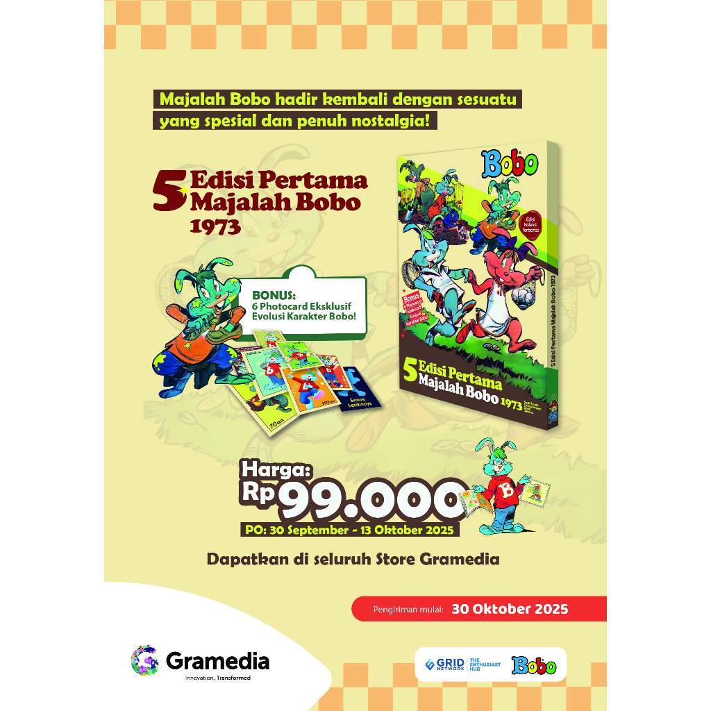 MAJALAH BOBO - 5 EDISI PERTAMA MAJALAH BOBO 1973