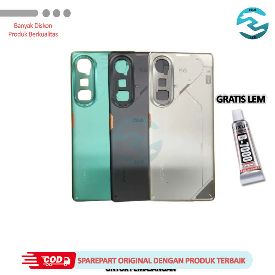 Backdoor / Tutup Belakang / Kesing / Bekdor Tecno Pova Curve 5G Gratis Lem 3ml