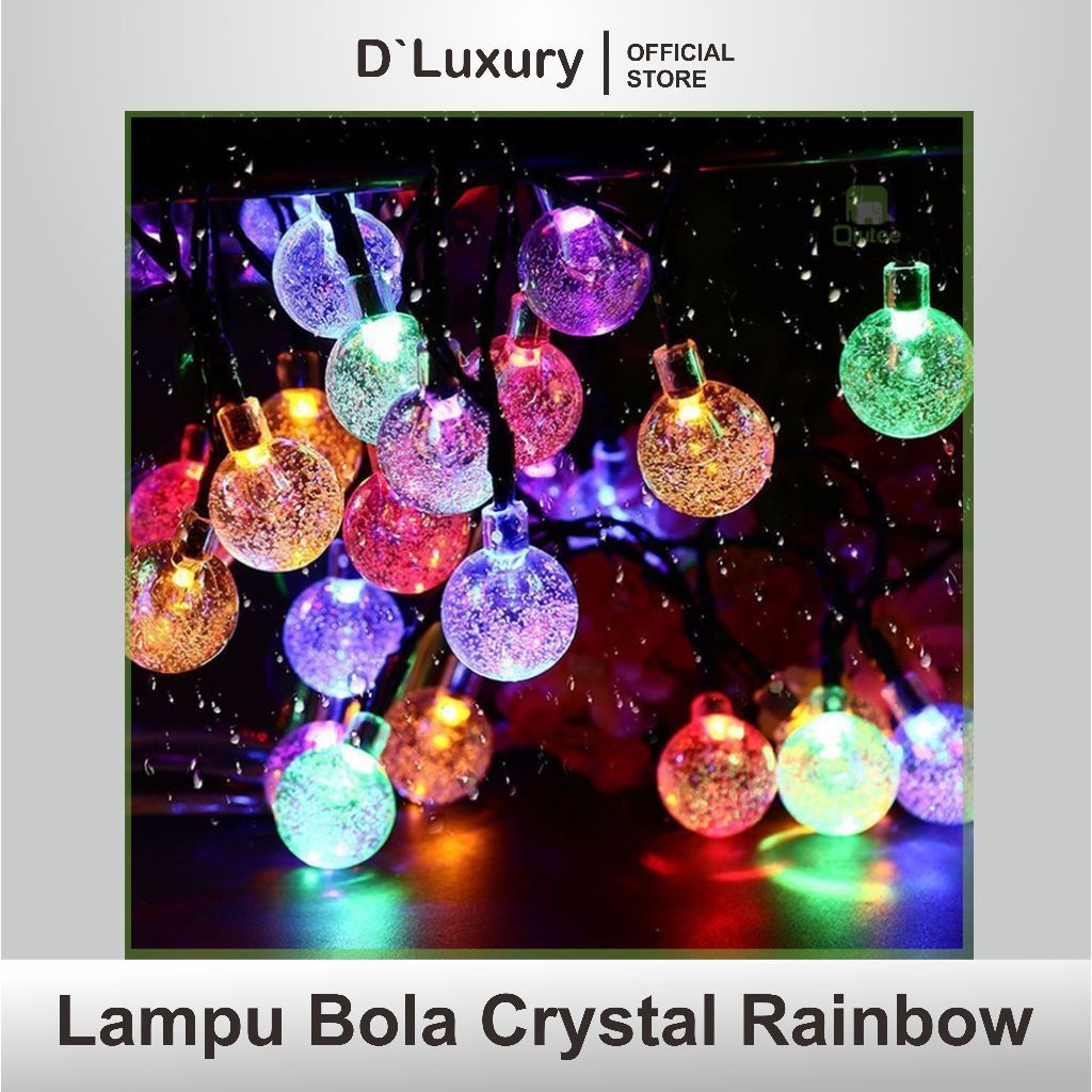 Lampu Hias Bola Crystal Rainbow / Lampu Tumblr RGB Rainbow