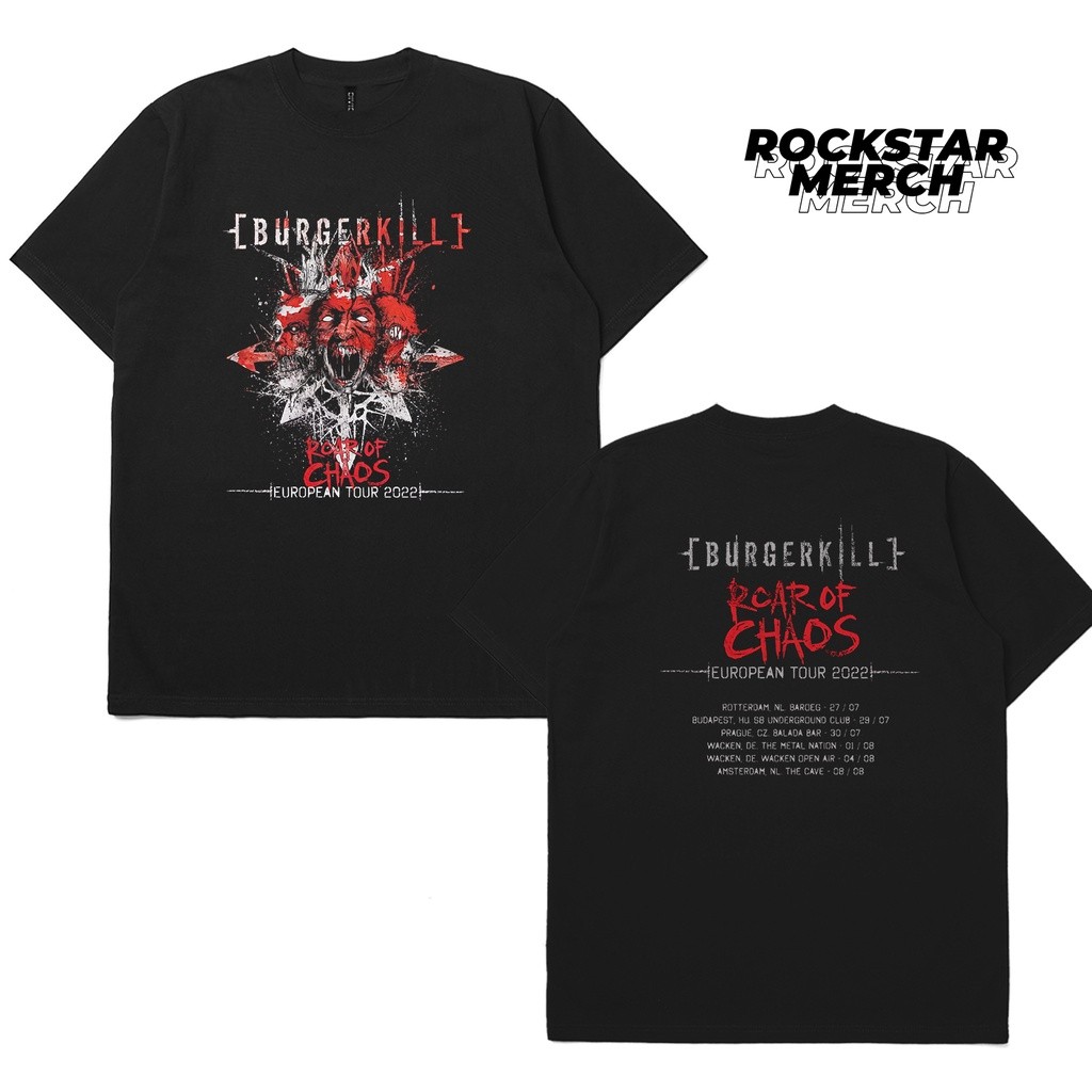 T-Shirt Band Burgerkill Roar of Chaos European Tour 2022